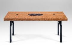 An Italian Mottled Salmon-Colored Marble Top Now a Coffee Table