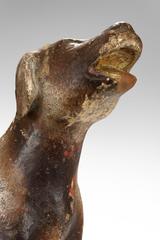 A Philippine Mottled Brown Painted Wood Carving of San Roque's Dog
