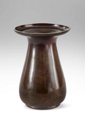 A Japanese Red and Green Patinated Bronze Vase