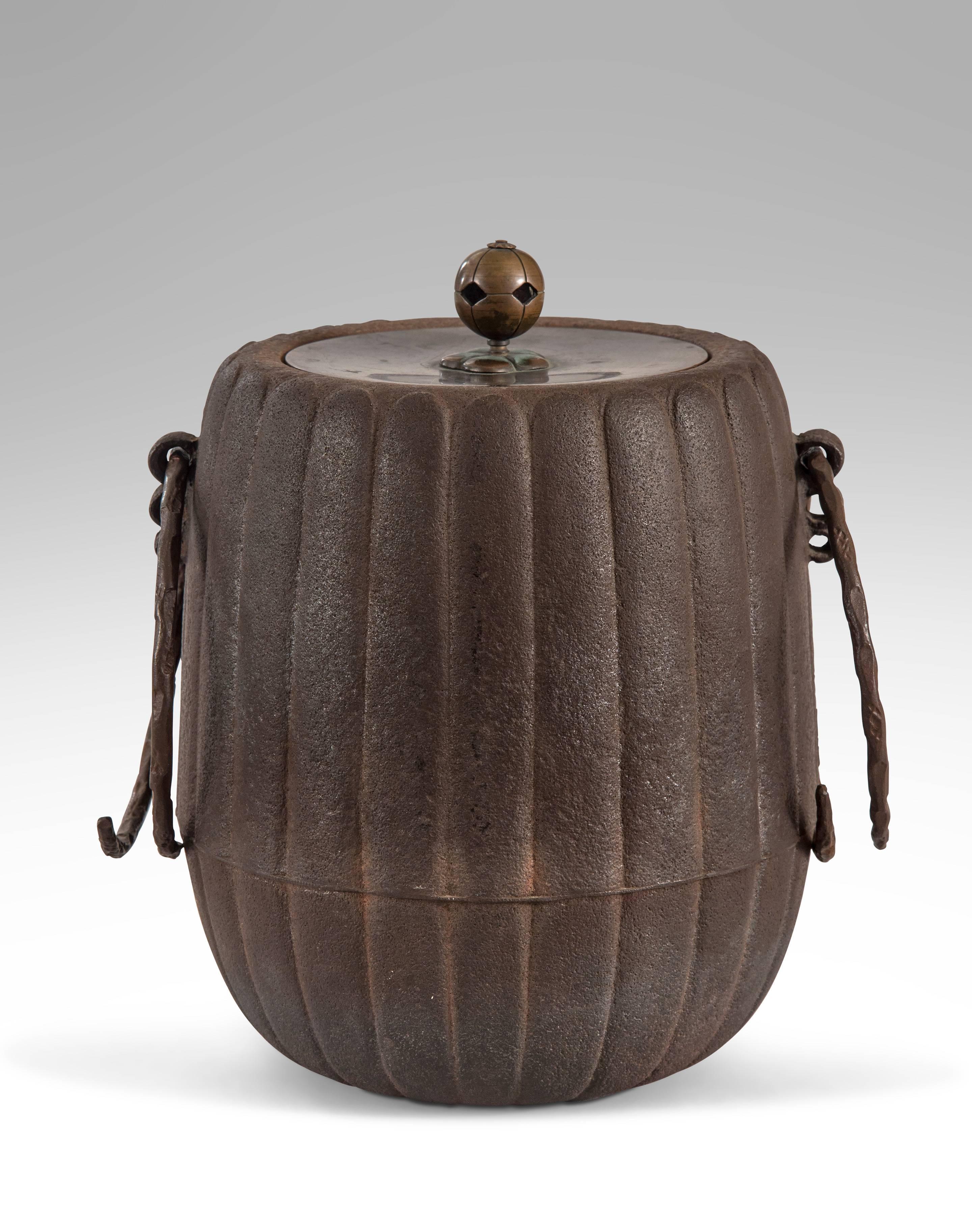 Meiji A Japanese Iron Lidded Jar For Sale