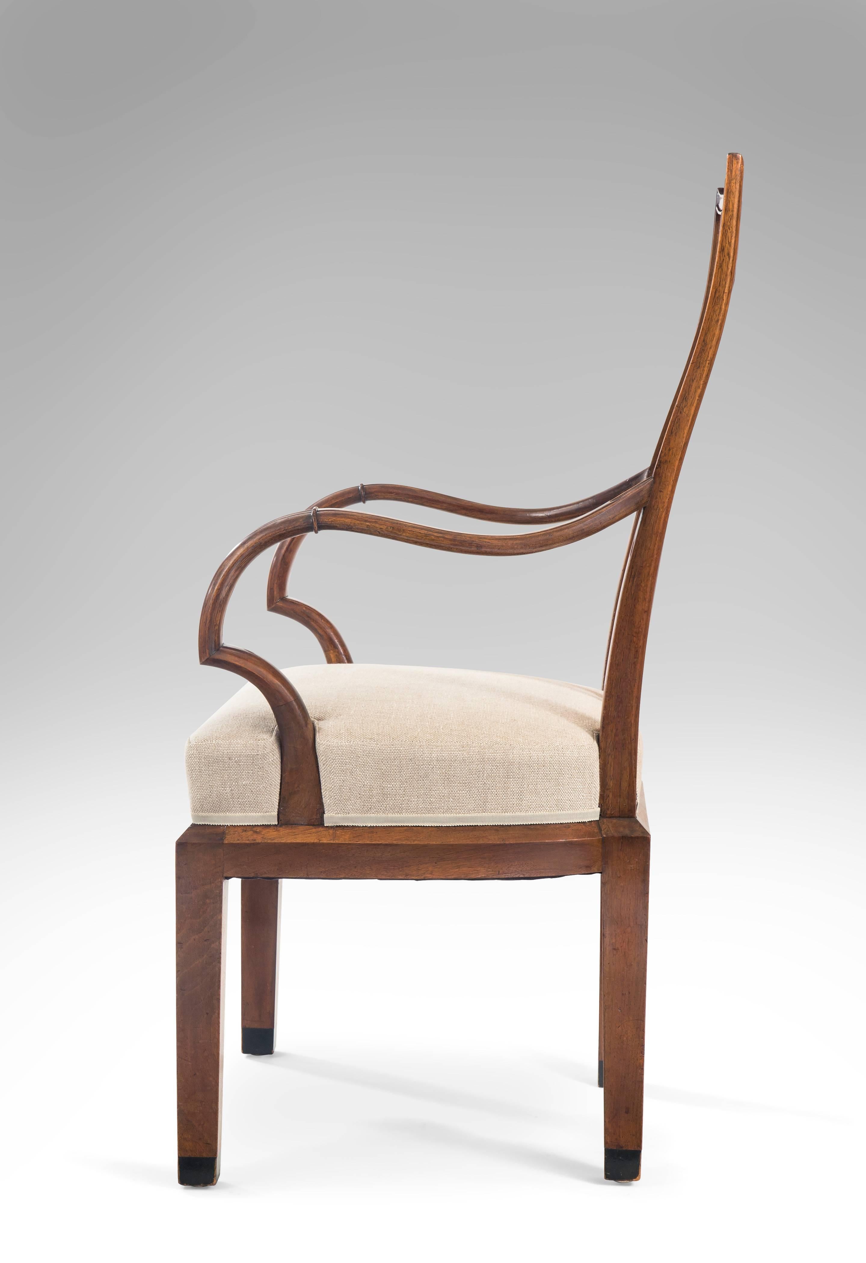 Modern Bruno Ernst Scherz, a Rare if Not Unique German Carved Walnut Armchair