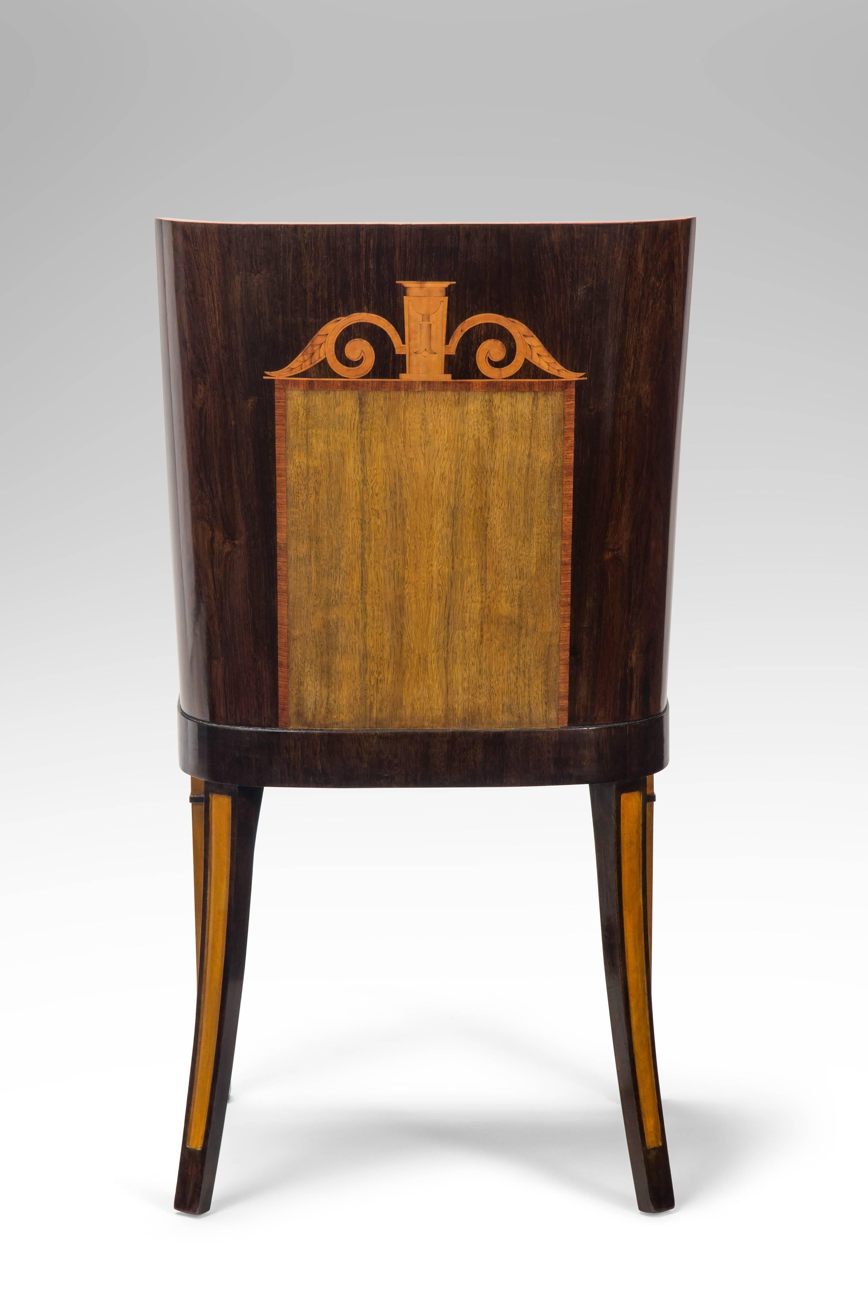 Birch Erik Chambert, Attributed, Pair of Swedish Grace Period Dining Chairs