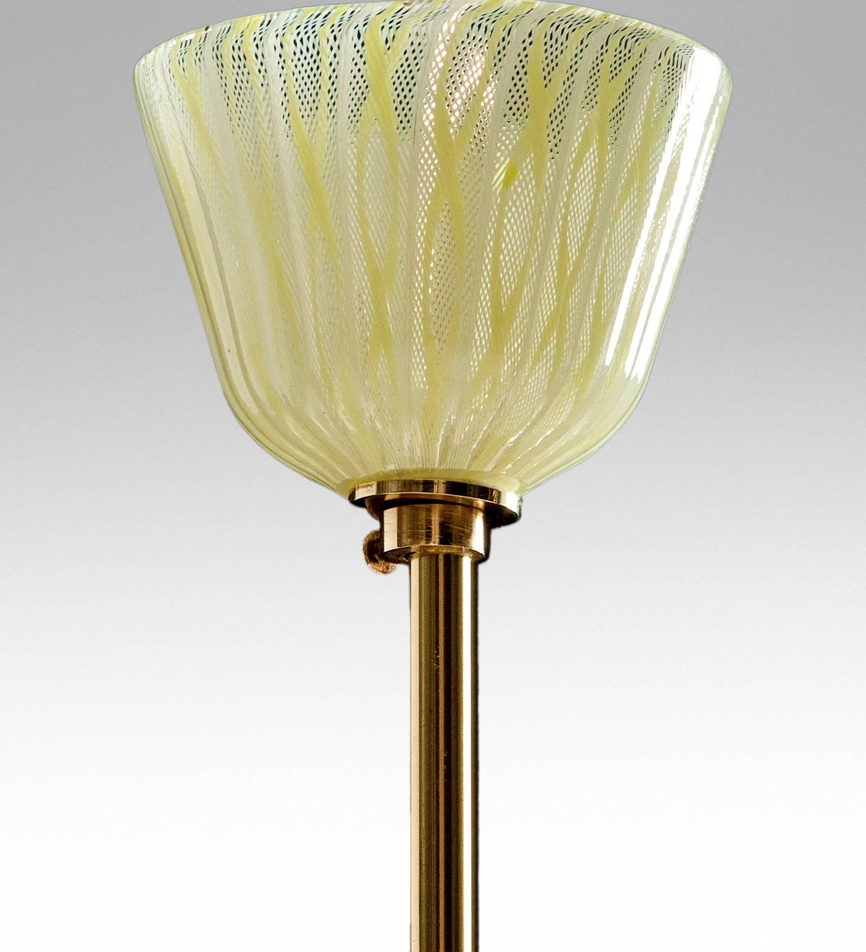 Fulvio Bianconi & Paolo Venini Retortoli Filigrana Glass Handkerchief Chandelier In Good Condition In New York, NY