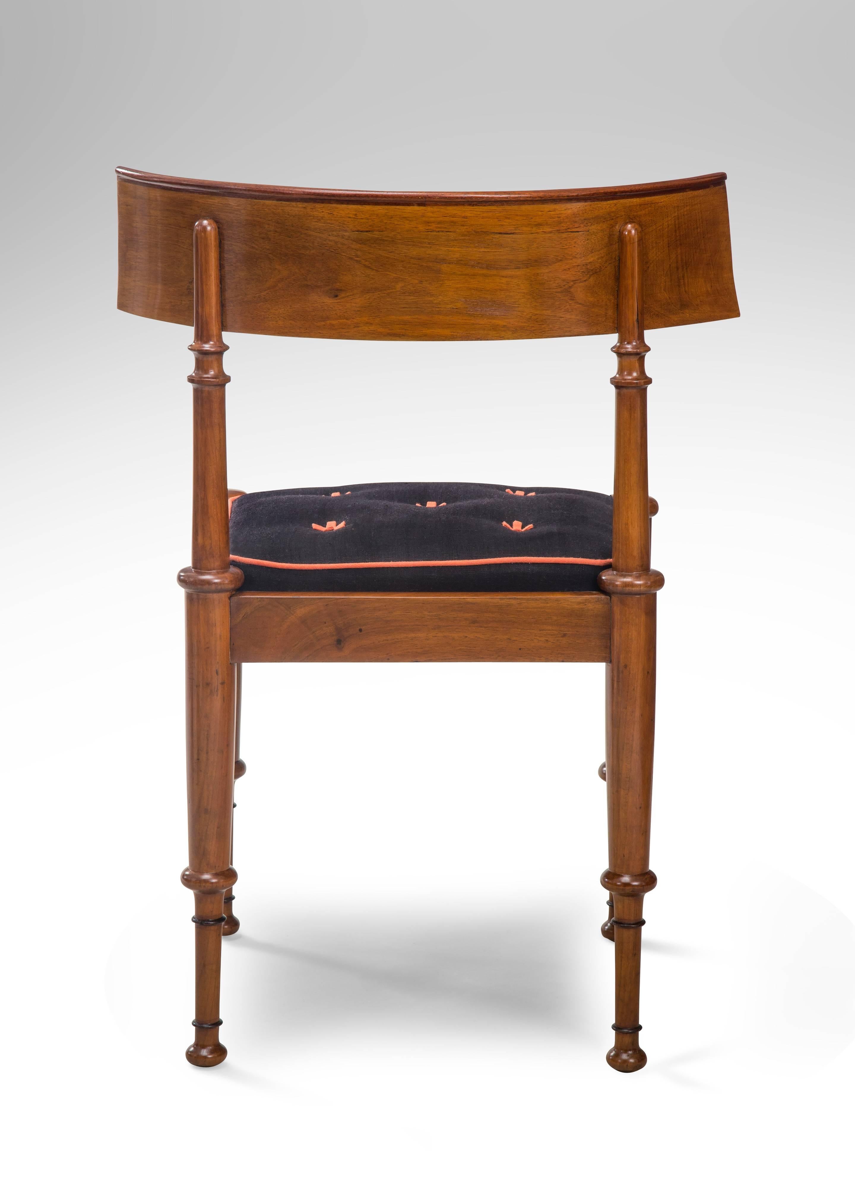 Constantin Hansen, Danish Neoclassical Klismos Chair In Good Condition In New York, NY