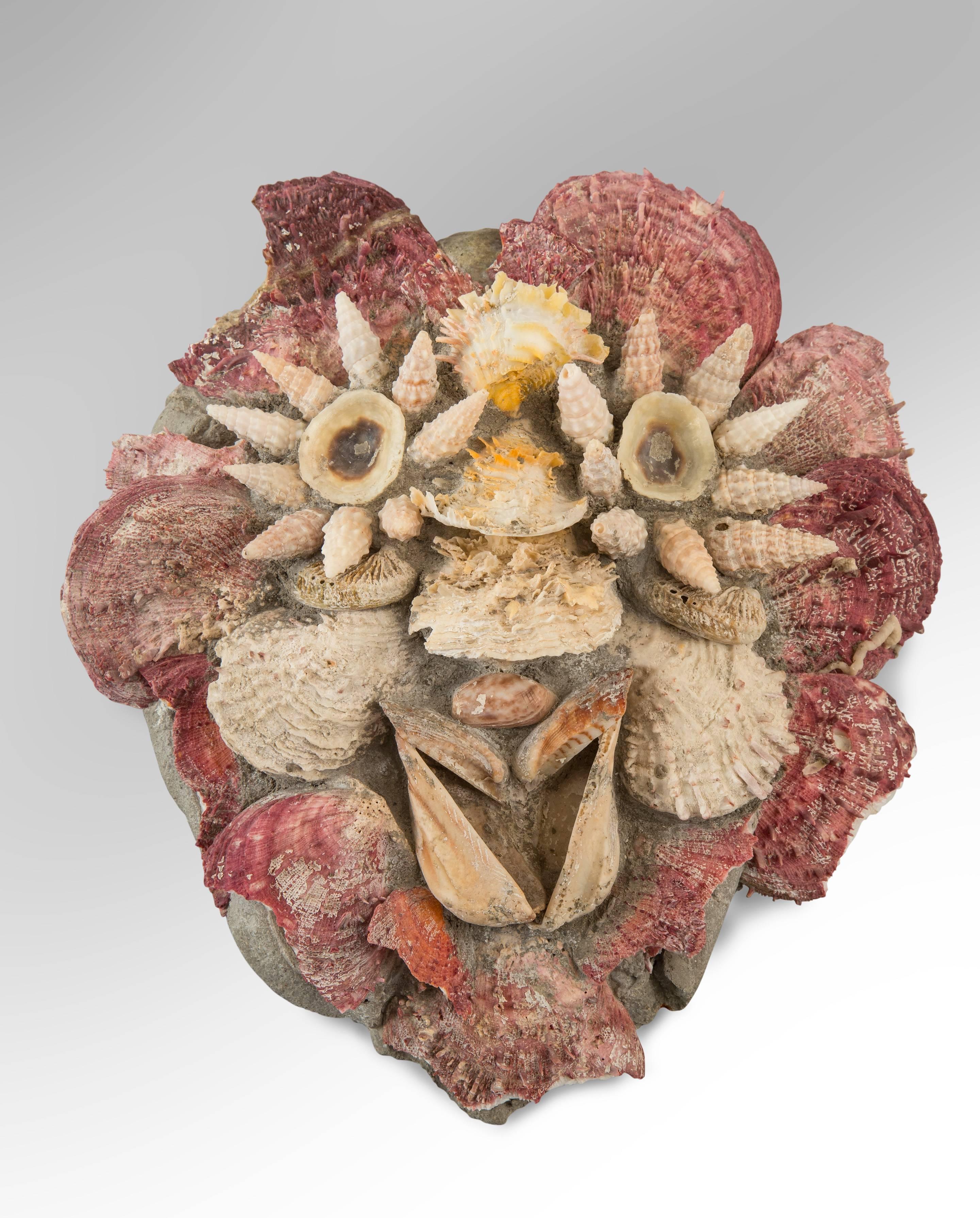 Pair of Shell Masks in the Manner of Arcimboldo In Good Condition In New York, NY
