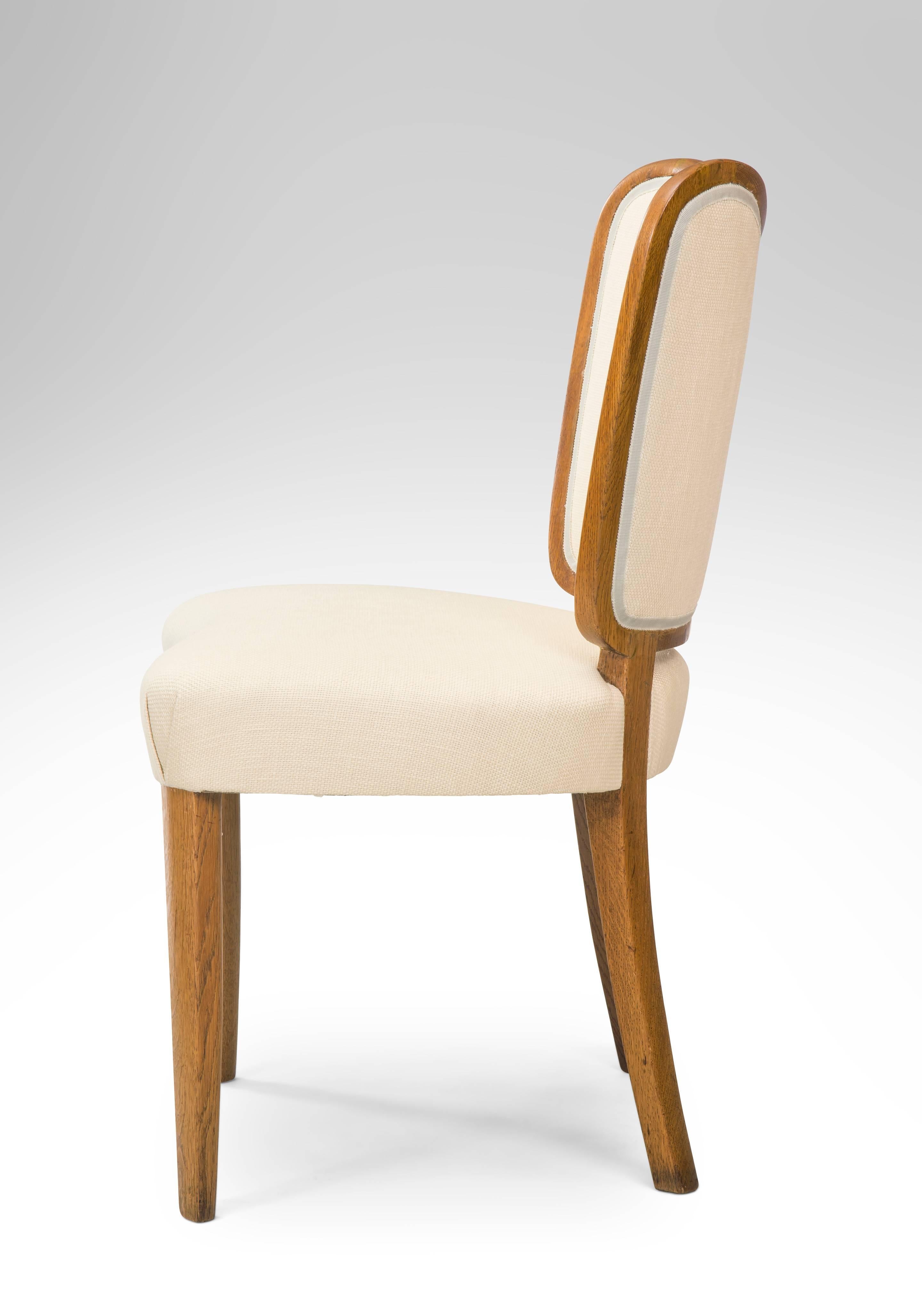 Axel Einar Hjorth, Pair of Curvaceous Swedish Oak Side Chairs In Good Condition In New York, NY