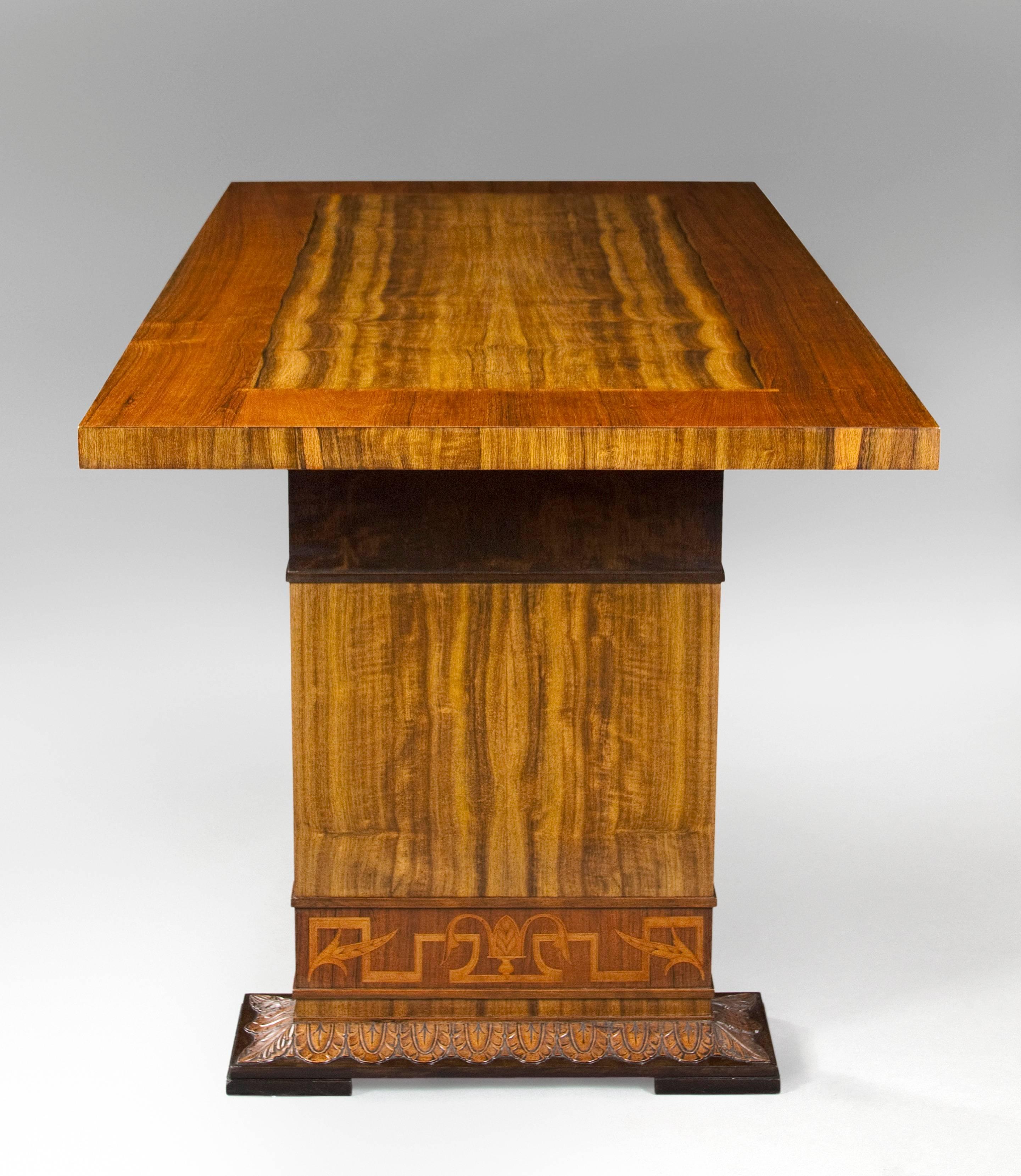 Modern Carl Bergsten, Attributed, Swedish Grace Goncalo Alves and Birch Center Table