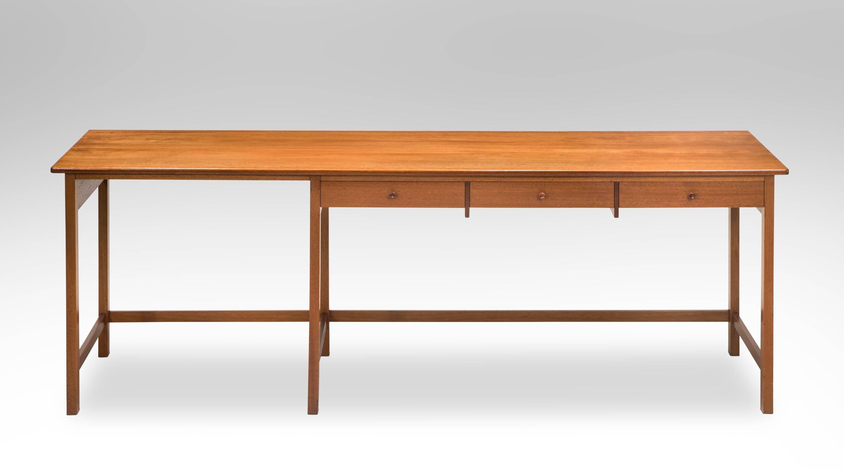 John Kandell, Rare and Early Swedish Low Sideboard and Nesting Teak Table Set For Sale 2