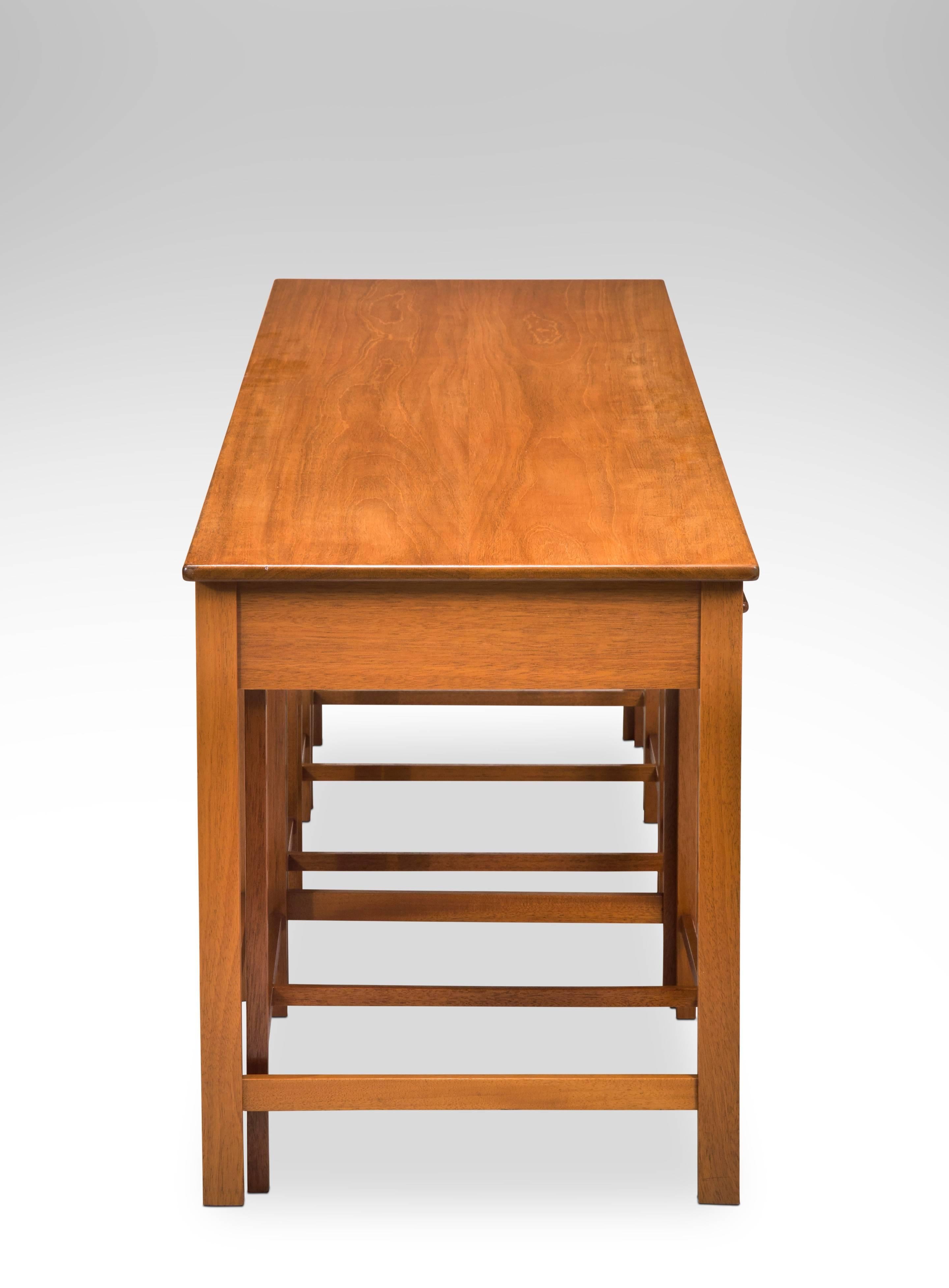 John Kandell, Rare and Early Swedish Low Sideboard and Nesting Teak Table Set For Sale 3