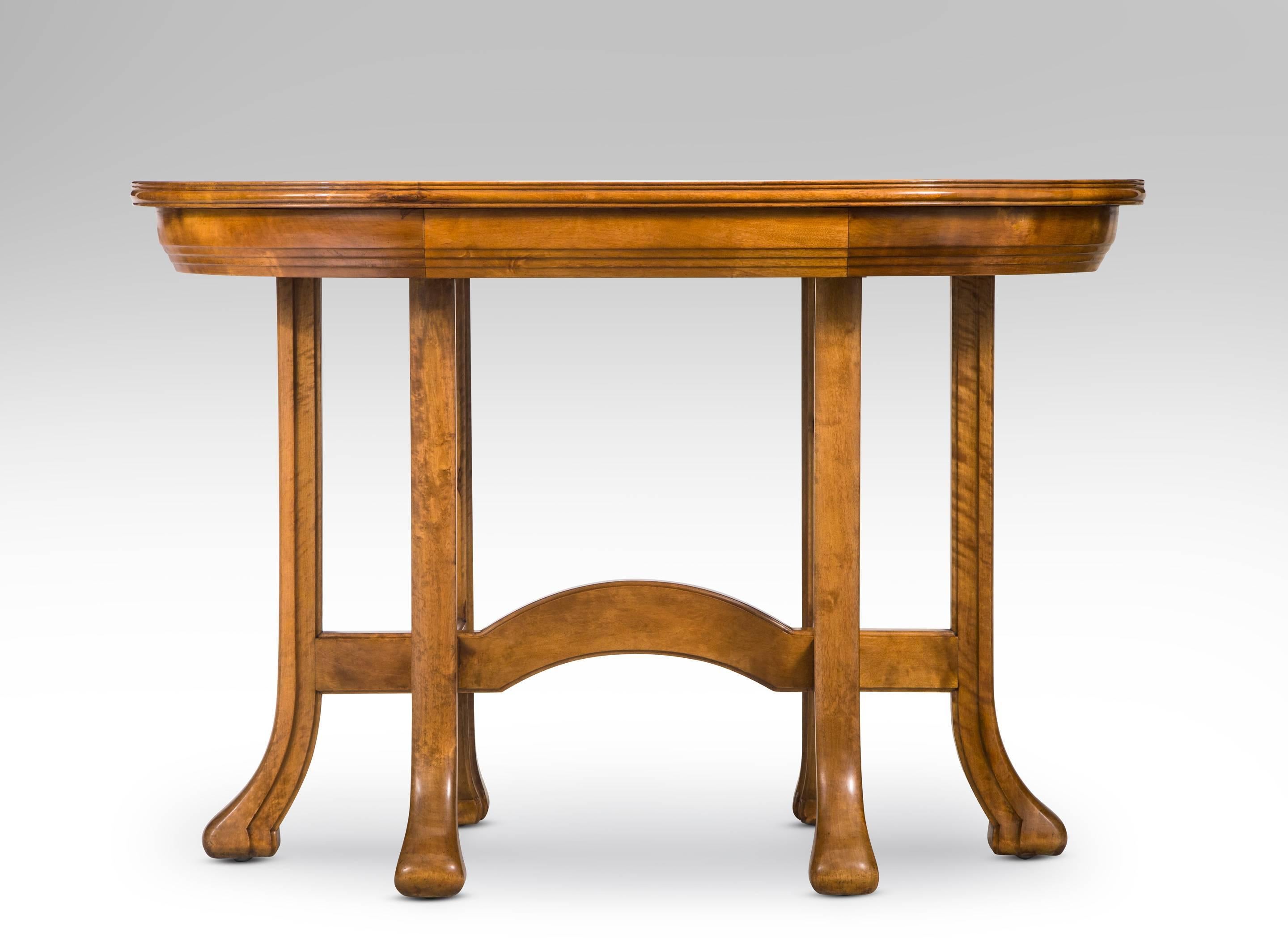 Rare Swedish Jugendstil Oval Satin Birch Table For Sale 2