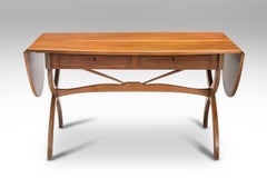 Børge Mogensen Danish Teak and Beech Drop-Leaf Desk/Table
