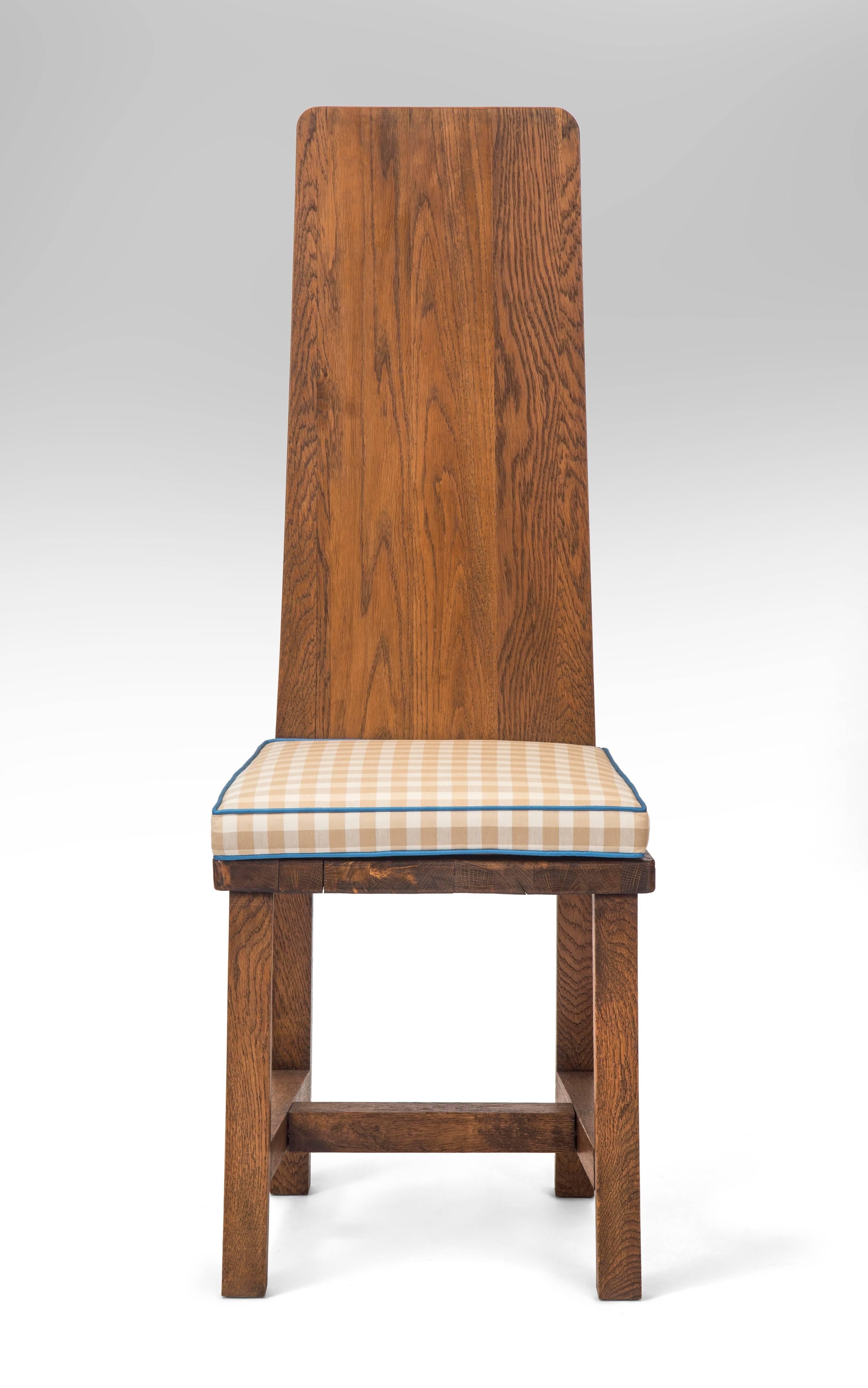 Set of 6 Swedish Oak Jugendstil Chairs For Sale 1