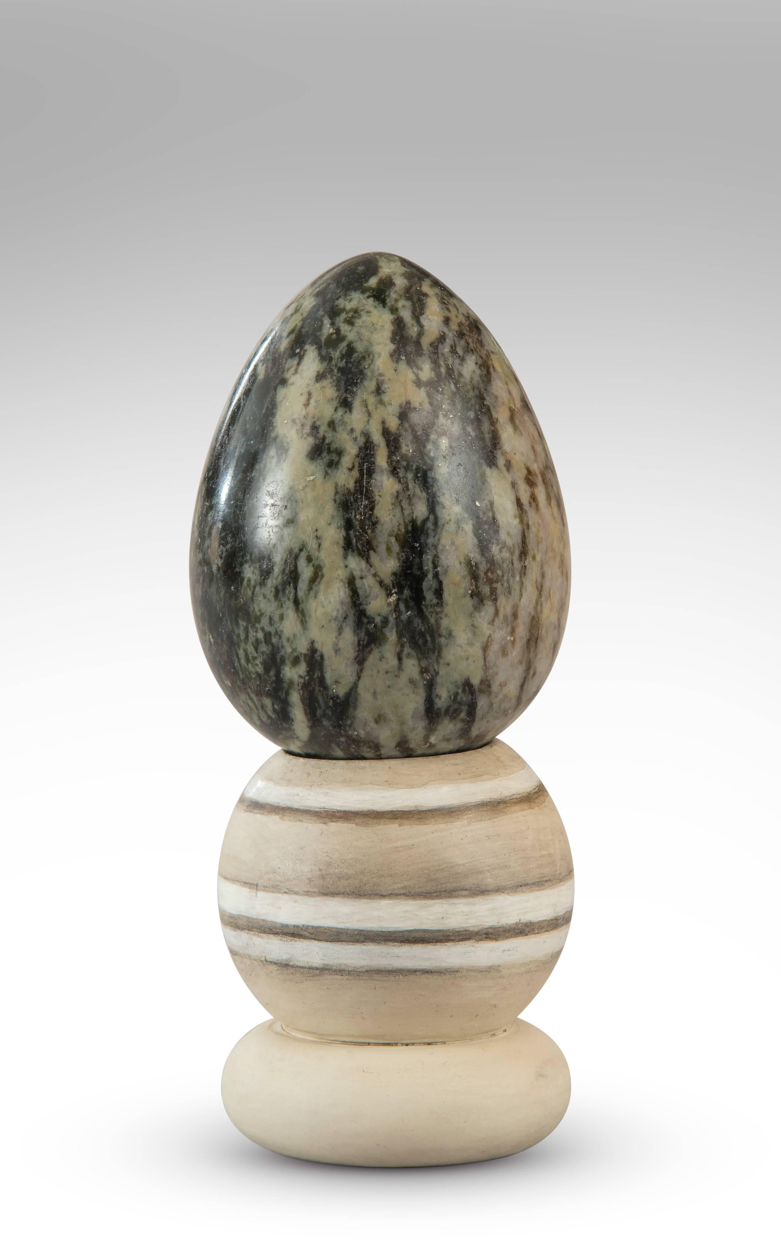 Set of Four Egg-Shaped Specimen Marbles In Good Condition For Sale In New York, NY