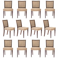 Ernst Kühn, Set of 4 Danish Caned Rosewood Side Chairs