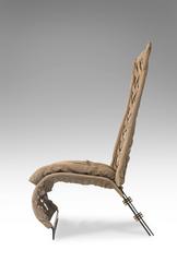 Marzio Cecchi for Studio Most, a Large Pair of Italian Suede Upholstered Chairs