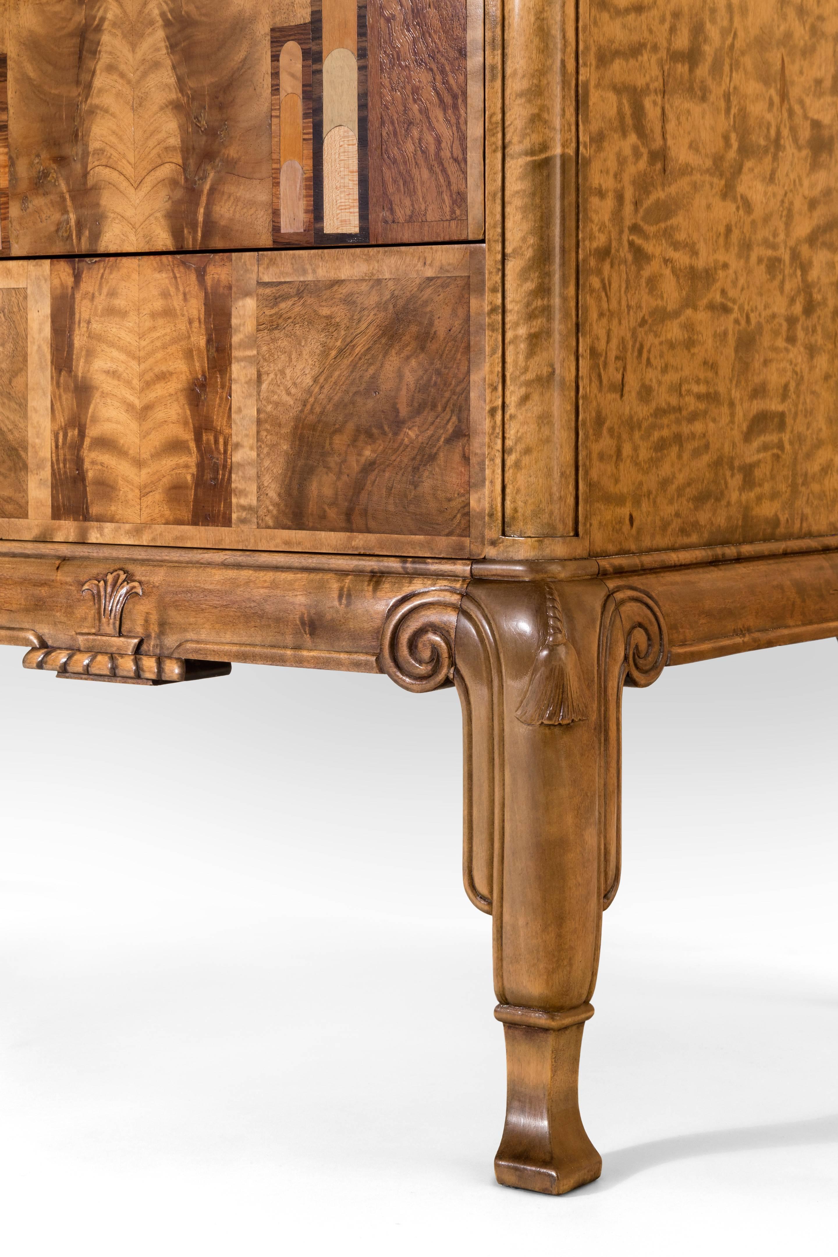 A Swedish Grace Period Marble and Marquetry Commode 1