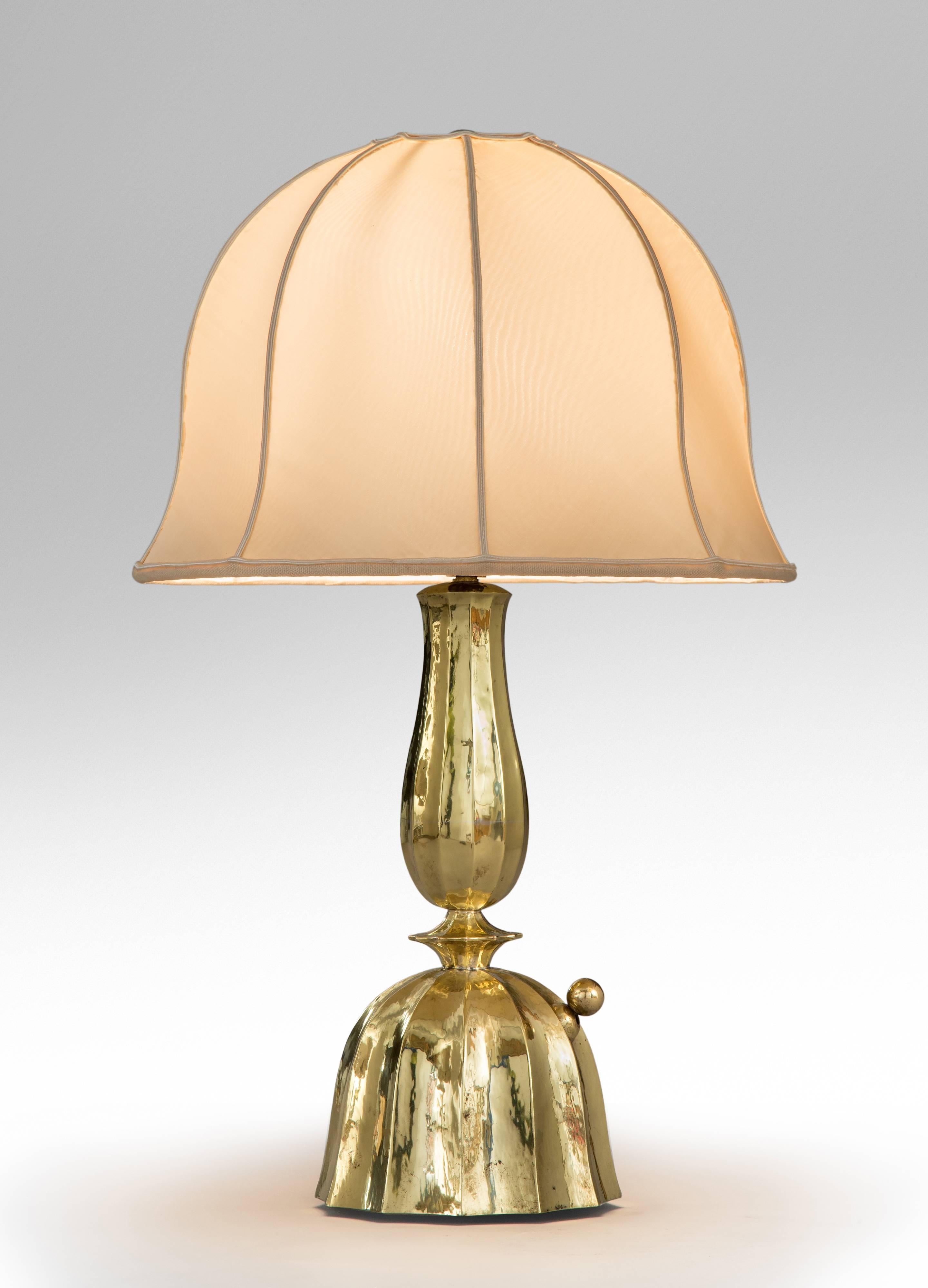 Josef Hoffmann, Wiener Werkestätte, Vienna Secession, Pair Brass Table Lamps 2