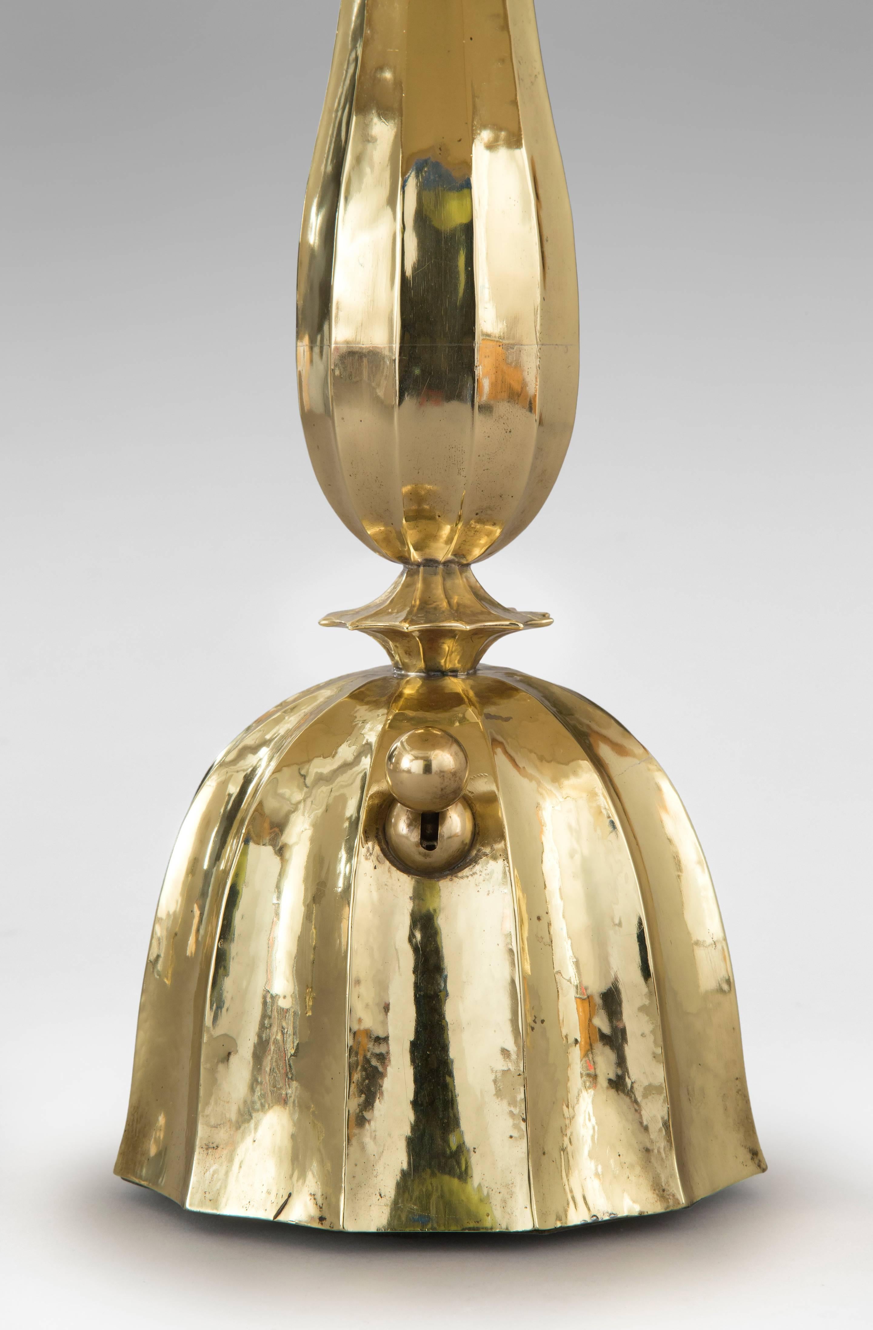 Josef Hoffmann, Wiener Werkestätte, Vienna Secession, Pair Brass Table Lamps In Good Condition In New York, NY