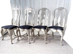 Set of 4 Swedish Gustavian Style 20th Century Dining Chairs