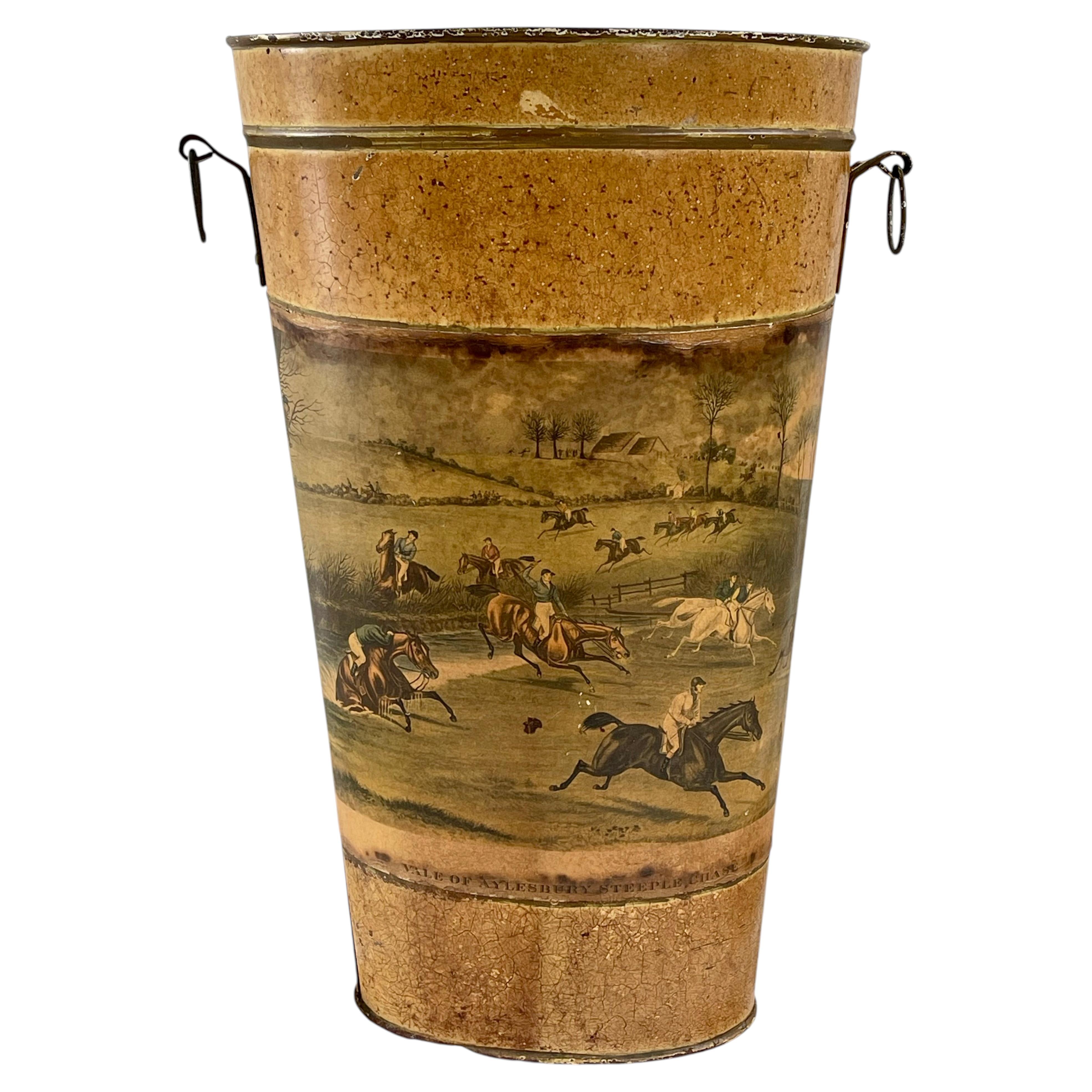 Porte-parapluies anglais F. C. Turner, imprimé, milieu du siècle, scène de chasse en vente