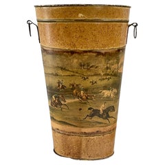 Porte-parapluies anglais F. C. Turner, imprimé, milieu du siècle, scène de chasse