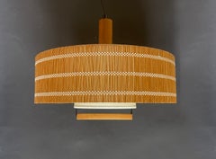 Danish Modern Style, Original Mid Century Teak Pendant