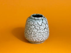 Small Fat Lava Ceramic Vase ''Cortina'' in Mint by Jasba, 1950s Vintage Germany