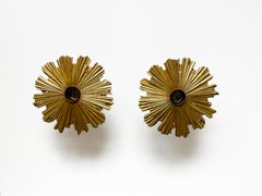 Set of 2 Baroque Style Flush Mount Lights, Solid Brass, Germany, 1960