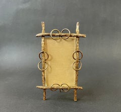 Antique Art Deco Picture Frame, Gilded Brass, around 1925, Austria