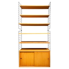 Mid Century String Shelving Unit from Ash by Nisse Strinning, Sweden