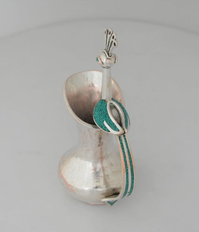 Silver Plate Bird Handle Cream Pitcher at 1stDibs