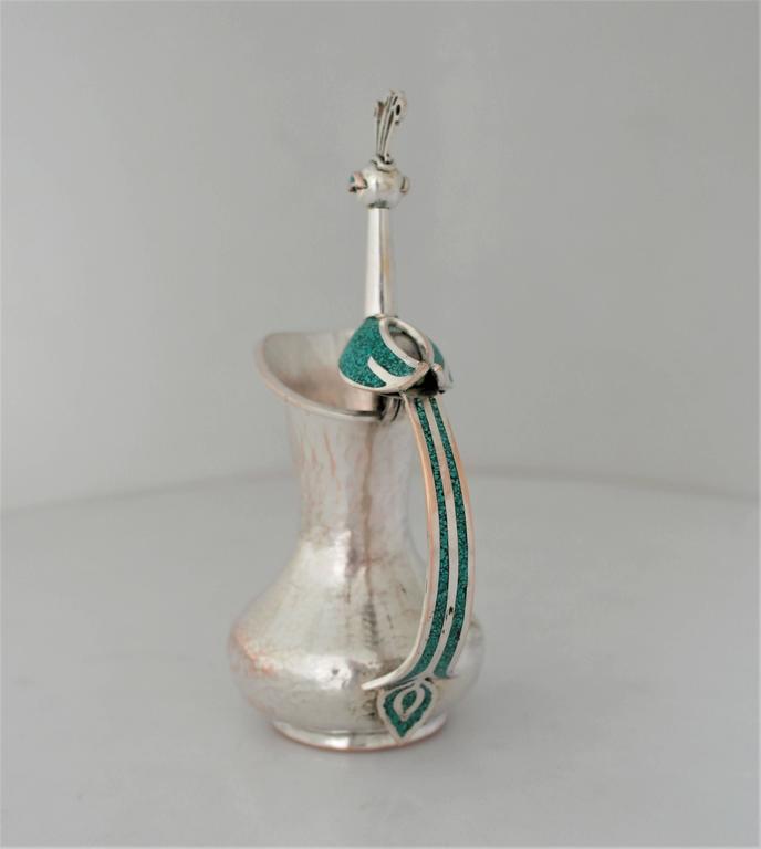 Silver Plate Bird Handle Cream Pitcher at 1stDibs