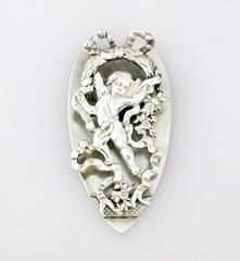 George Shiebler Sterling Silver Cherub and Ribbon Motif Document Clip