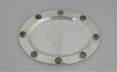 Wolmar Castillo Hand-Wrought Silver Plate Oval Tray