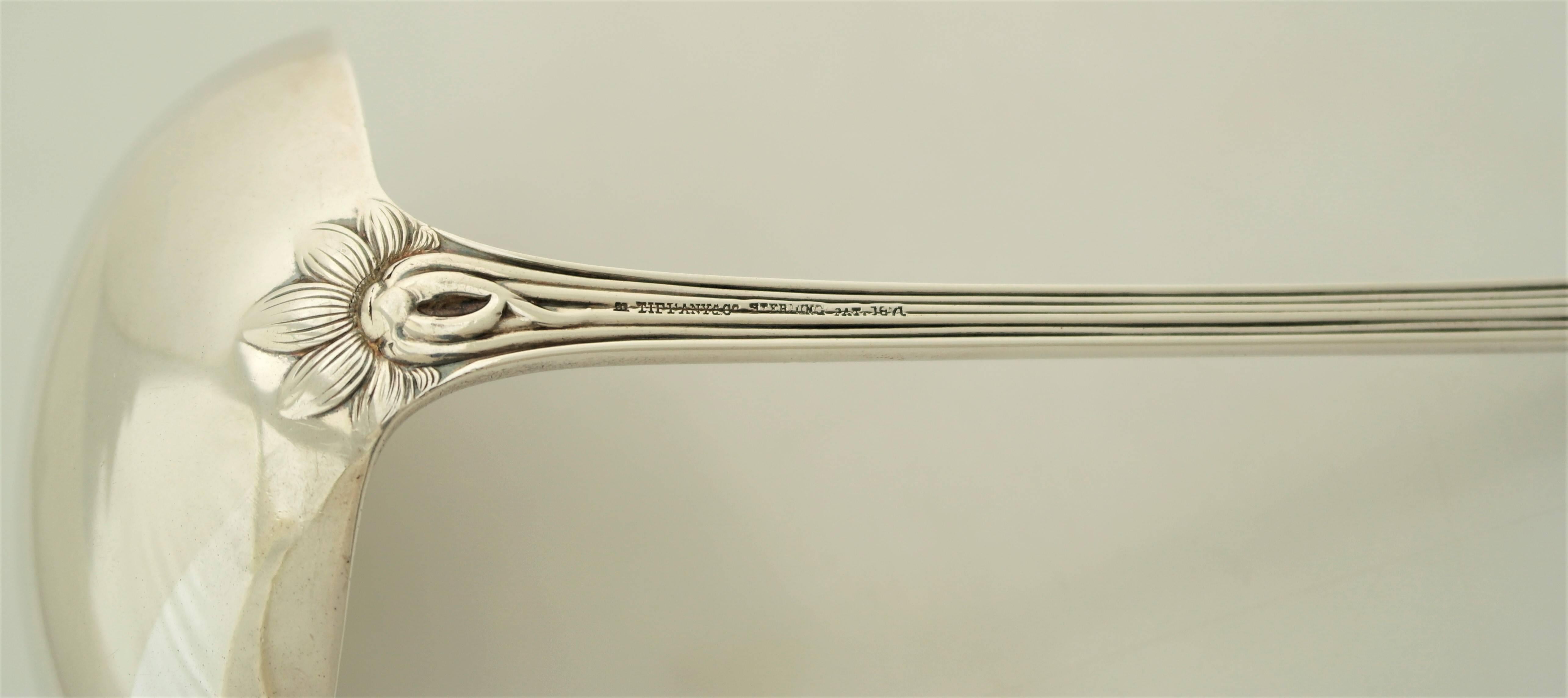 American Tiffany & Company Japanese Pattern Sterling Silver Ladle For Sale
