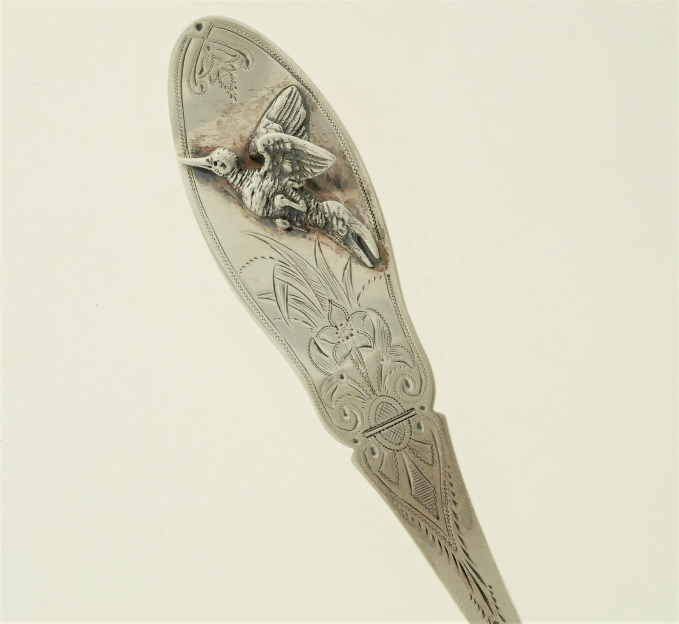 American Peter Krider Coin Silver Ladle For Sale