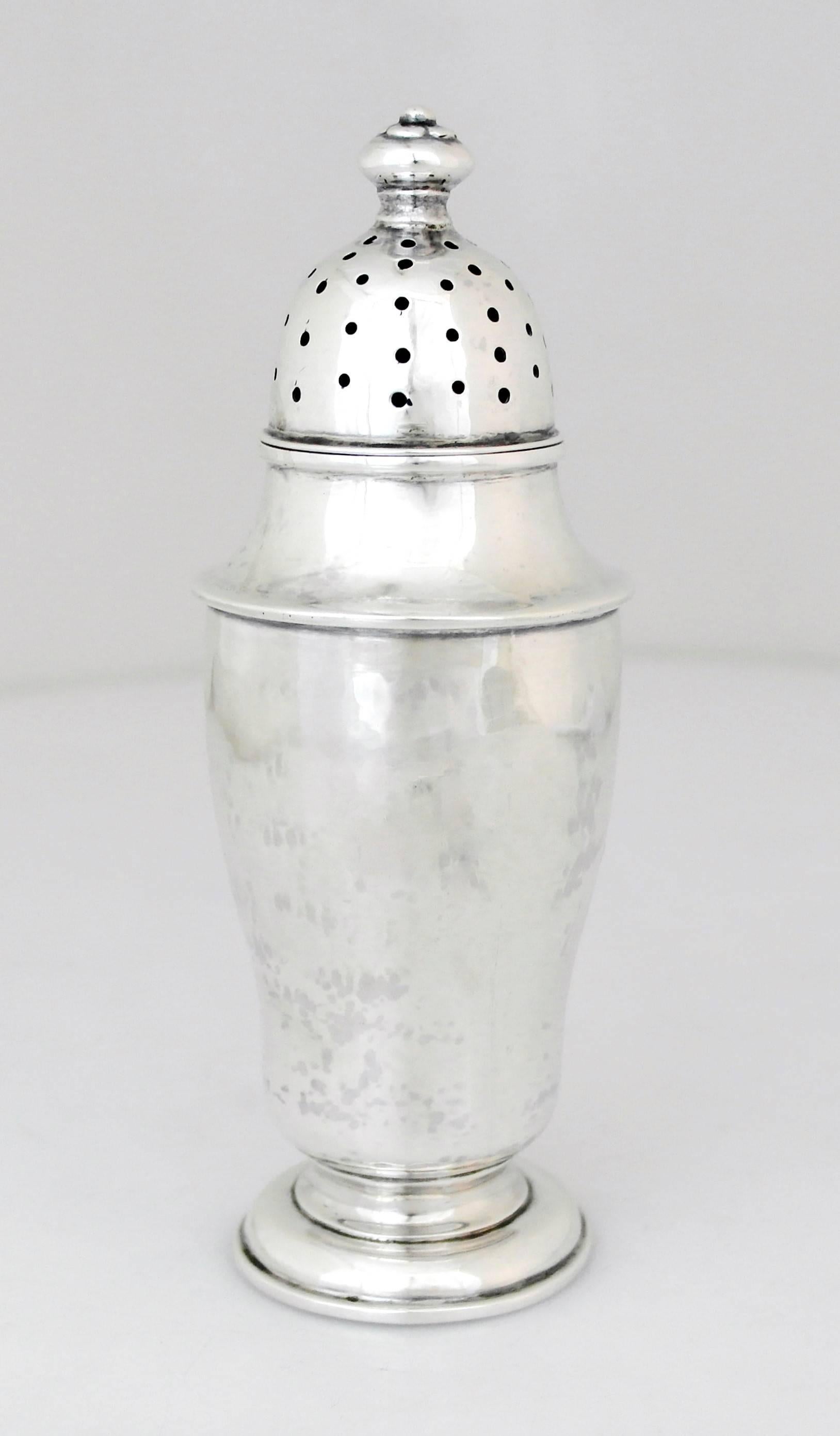 Early 20th Century James Woolley Boston Arts & Crafts Sterling Silver Sugar Caster For Sale