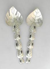 Emilia Castillo Silver Plate Hand-Wrought Salad Servers