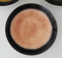 Towle Silver Plate and Enamel Modernist Footed Bowls