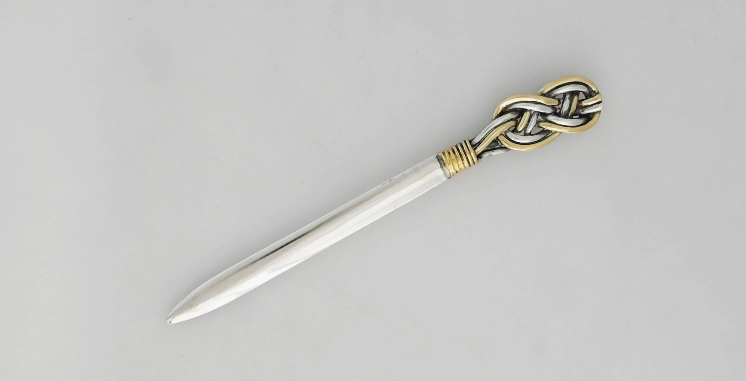 Mexican Tane Sterling Silver Gilded Letter Opener