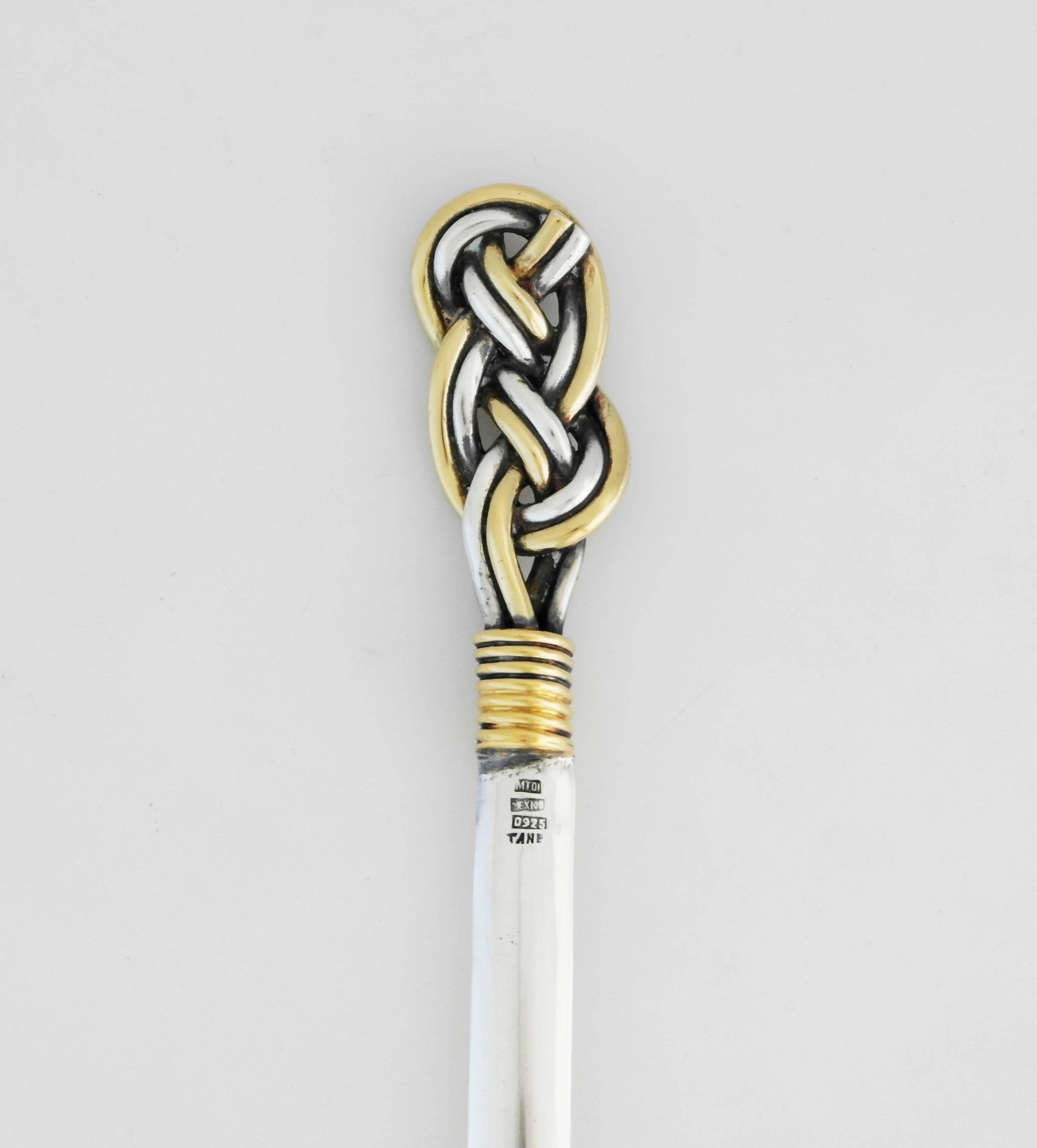 Tane Sterling Silver Gilded Letter Opener 1