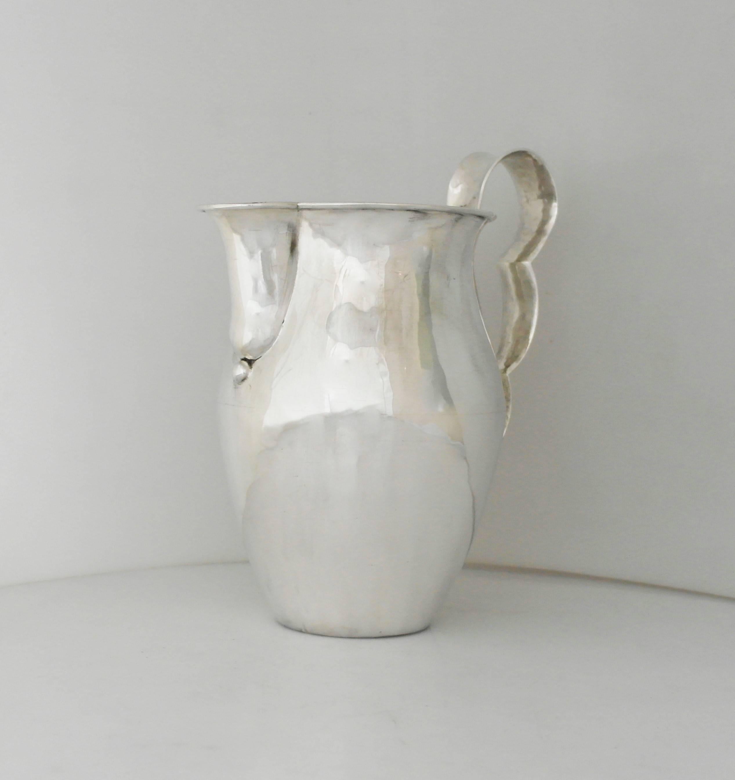 William Spratling Sterling Silver Hand-Wrought Pitcher 4