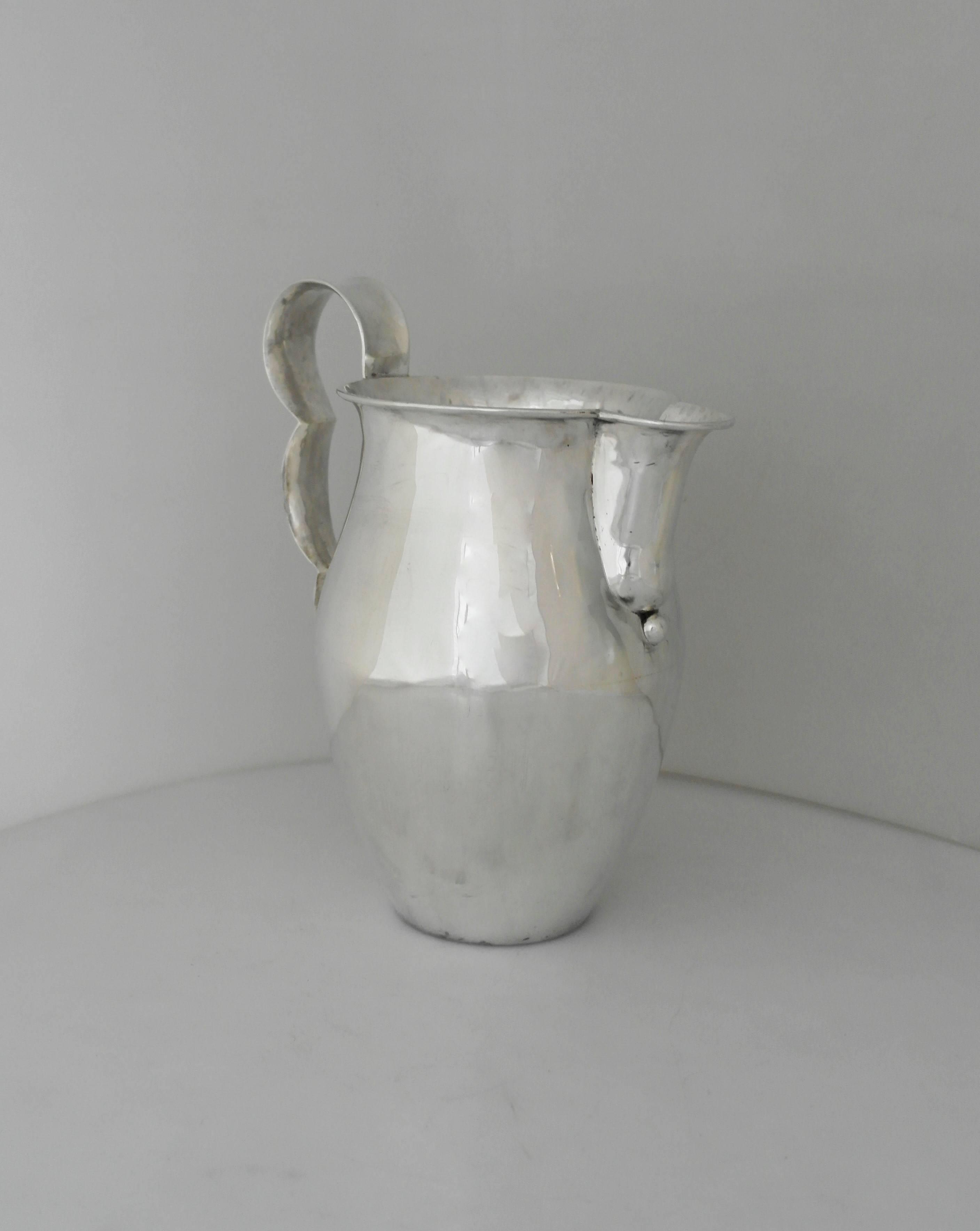 William Spratling Sterling Silver Hand-Wrought Pitcher In Excellent Condition In New York, NY