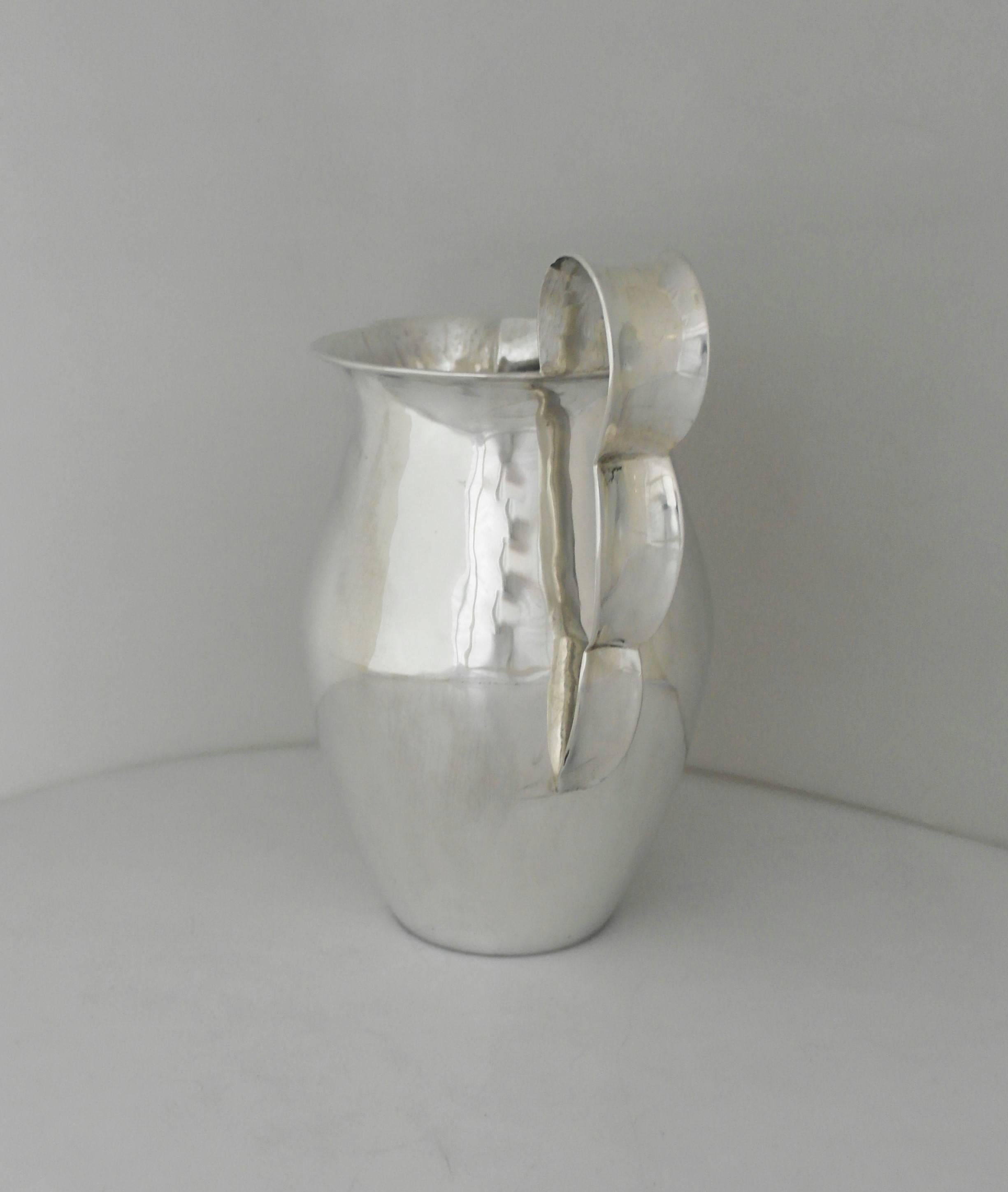 Mid-20th Century William Spratling Sterling Silver Hand-Wrought Pitcher