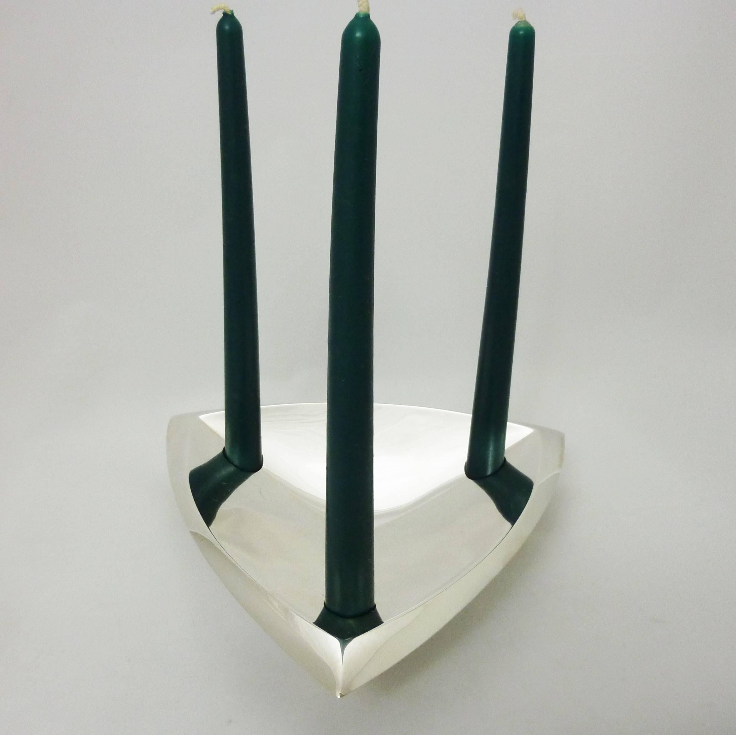Tiffany & Co. Sterling Silver Modernist Candleholder In Excellent Condition In New York, NY