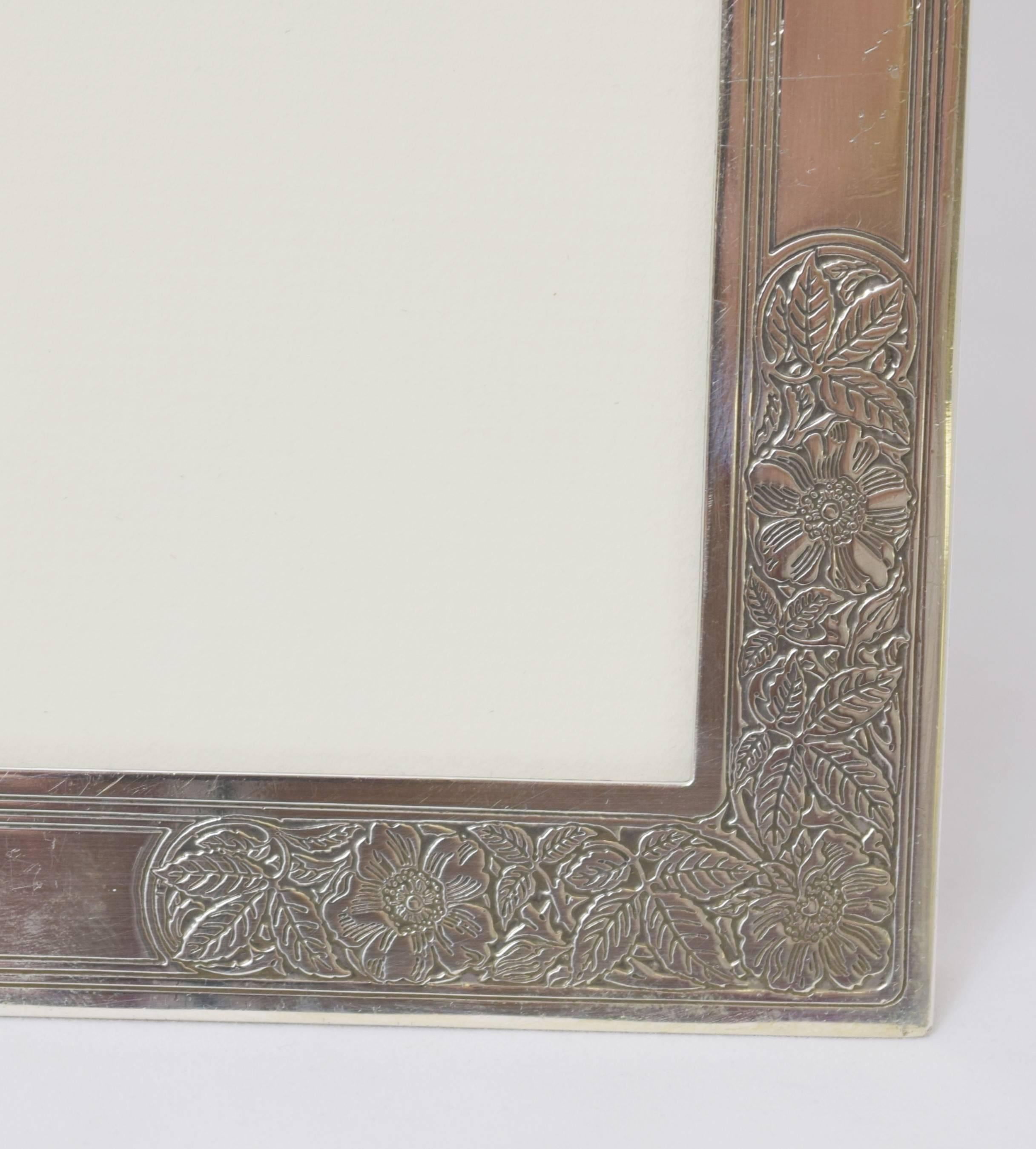 American Tiffany & Co. Large Sterling Silver Frame, Circa 1912