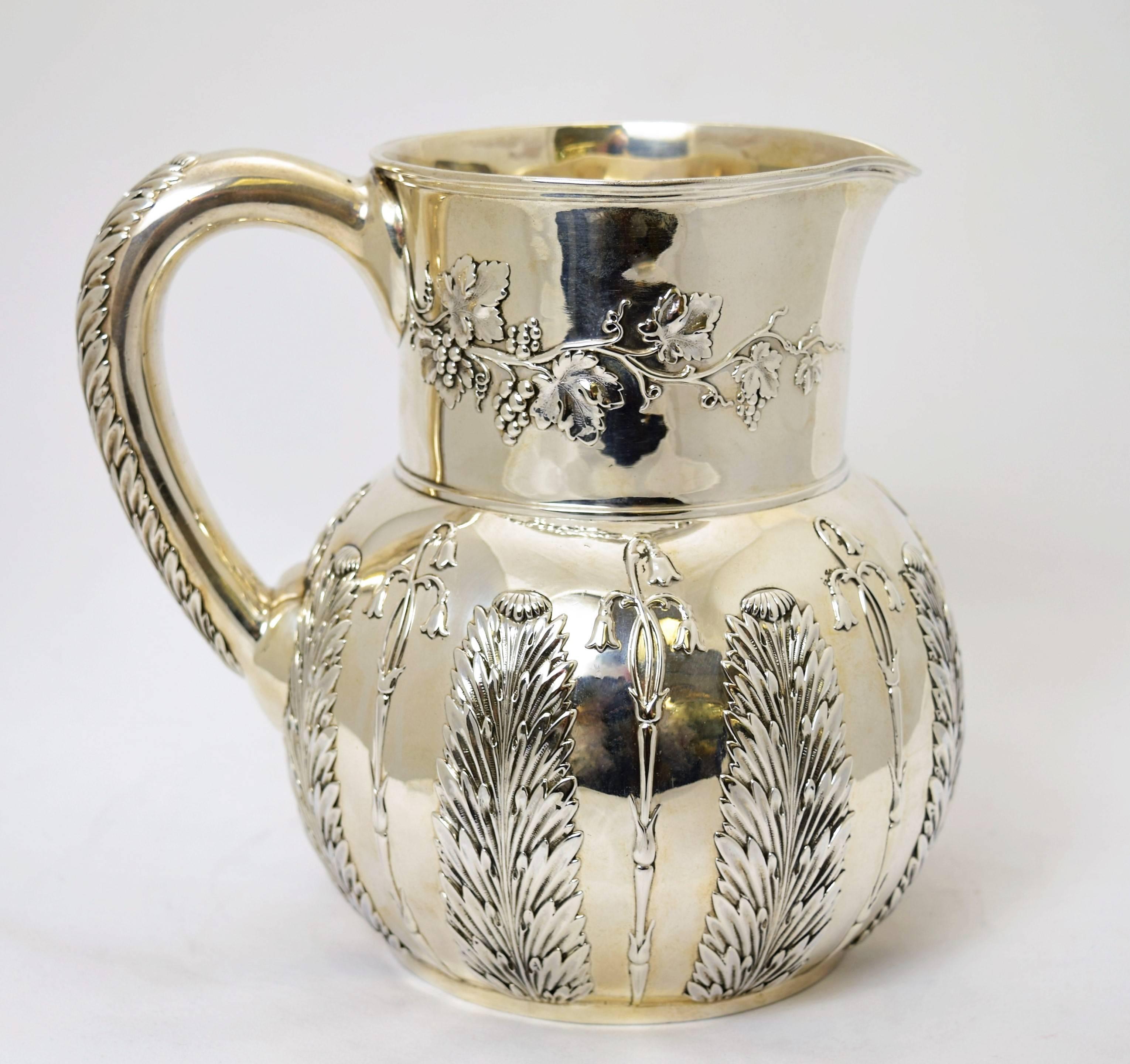 American Tiffany & Co. Sterling Silver Water Pitcher, circa 1885