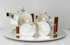 Incredible Art Deco Inspired Sterling Silver Coffee and Tea Service With Tray