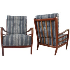Pair of Paolo Buffa Italian Lounge Chairs
