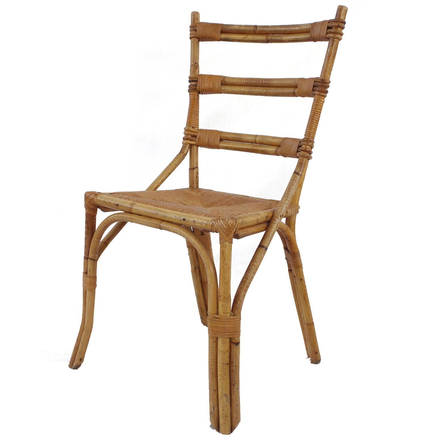 Set of Six Audoux Minet Chairs For Sale